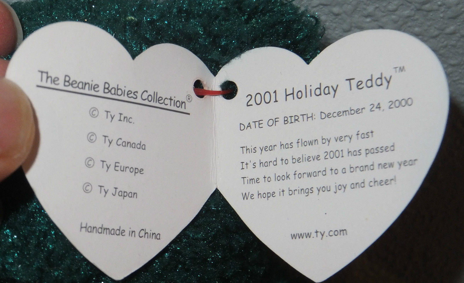 2001 holiday beanie baby value