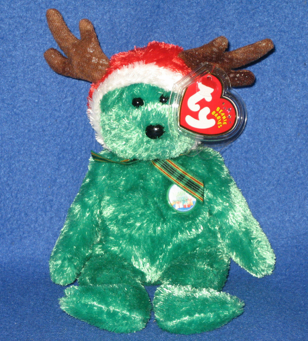 2002 Holiday Teddy Bear: Ty Beanie 