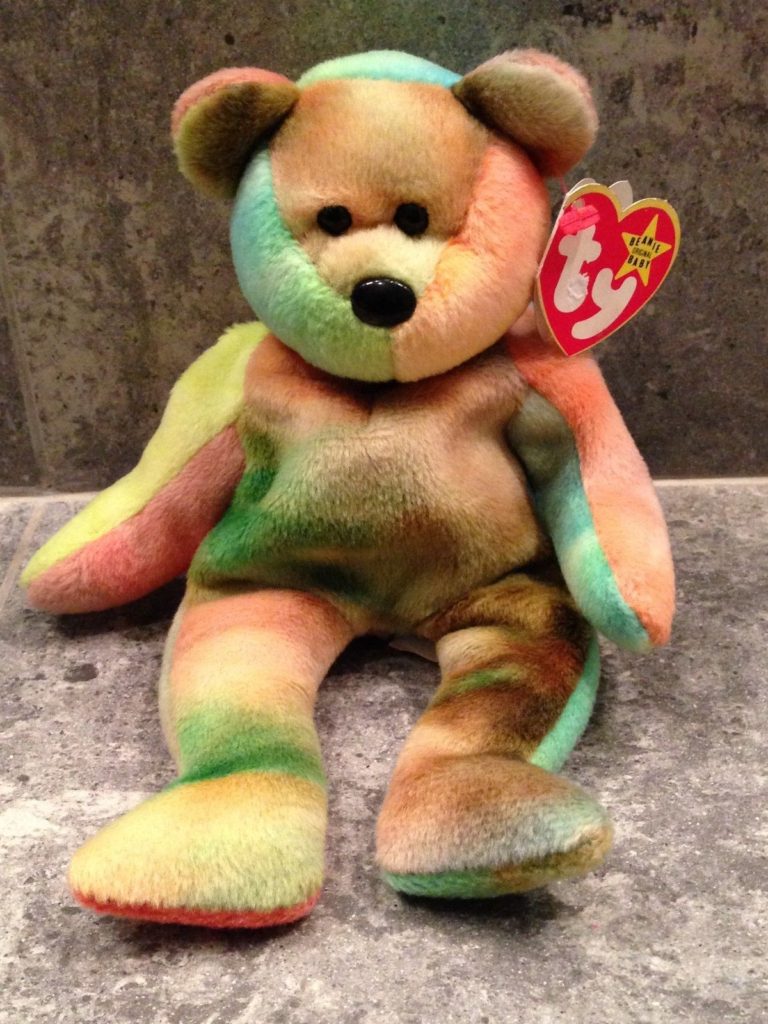 rainbow bear beanie baby
