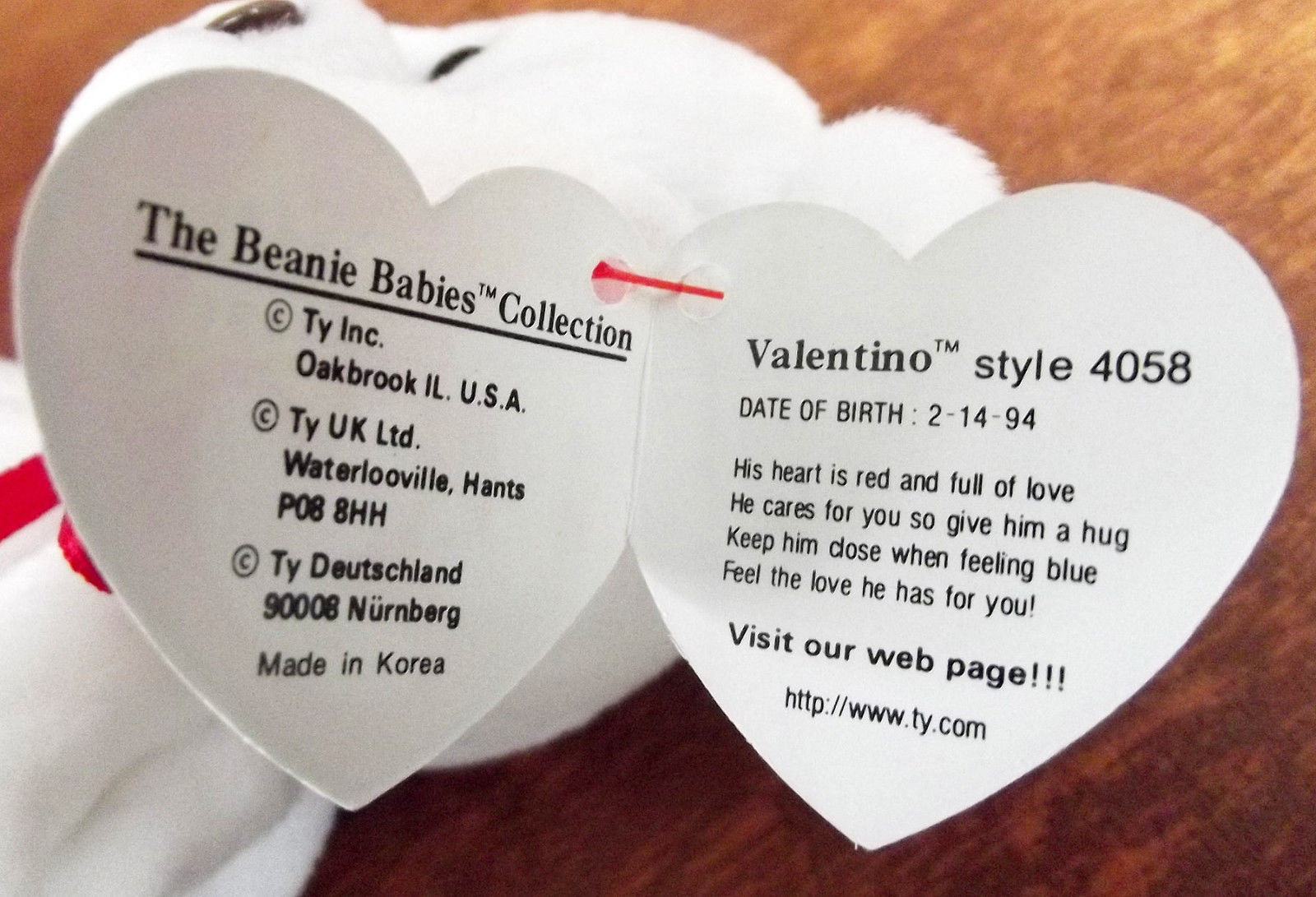 valentino and valentina beanie baby value